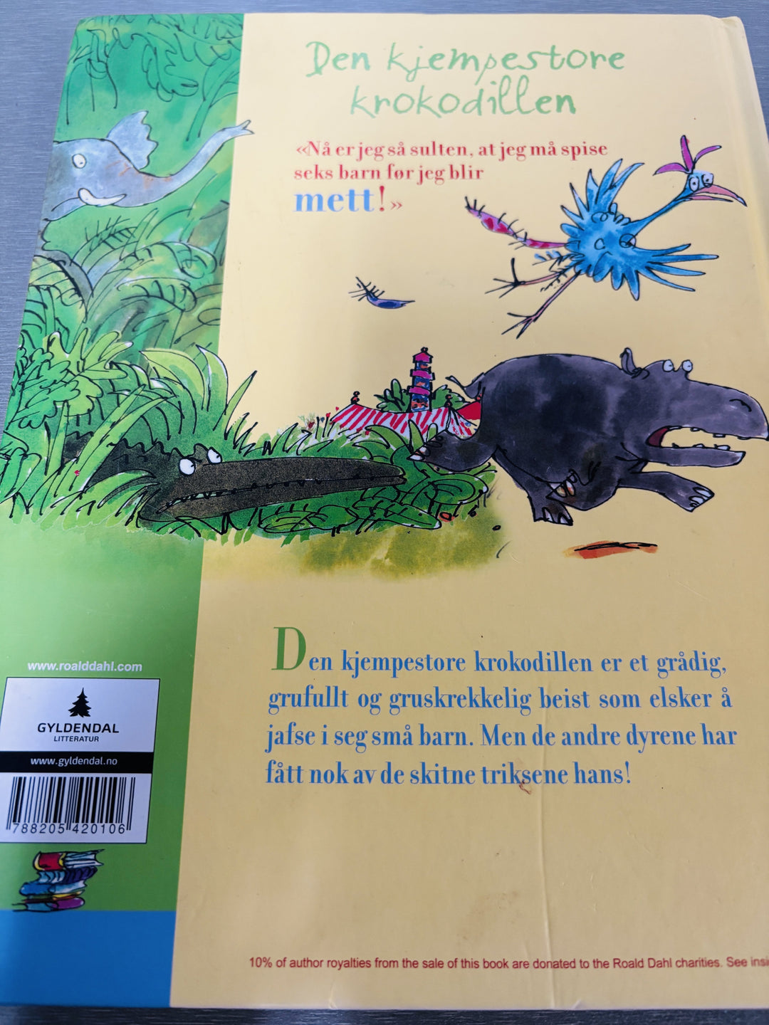 Roald Dahl. 1983 (norsk utg.). Den kjempestore krokodillen