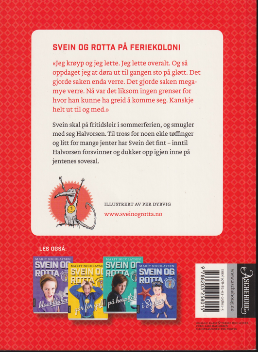 Svein og rotta på feriekoloni av Marit Nicolaysen. Bok.
