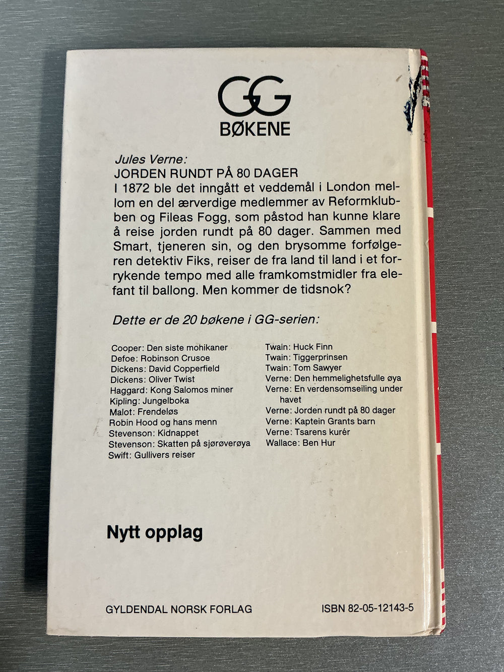 Jules Verne, Jorden rundt på 80 dager. Bok.