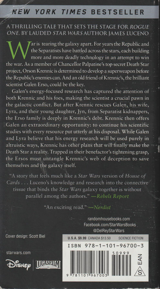 James Luceno. 2016. Star Wars: Catalyst - A Rogue One Novel. Bok.