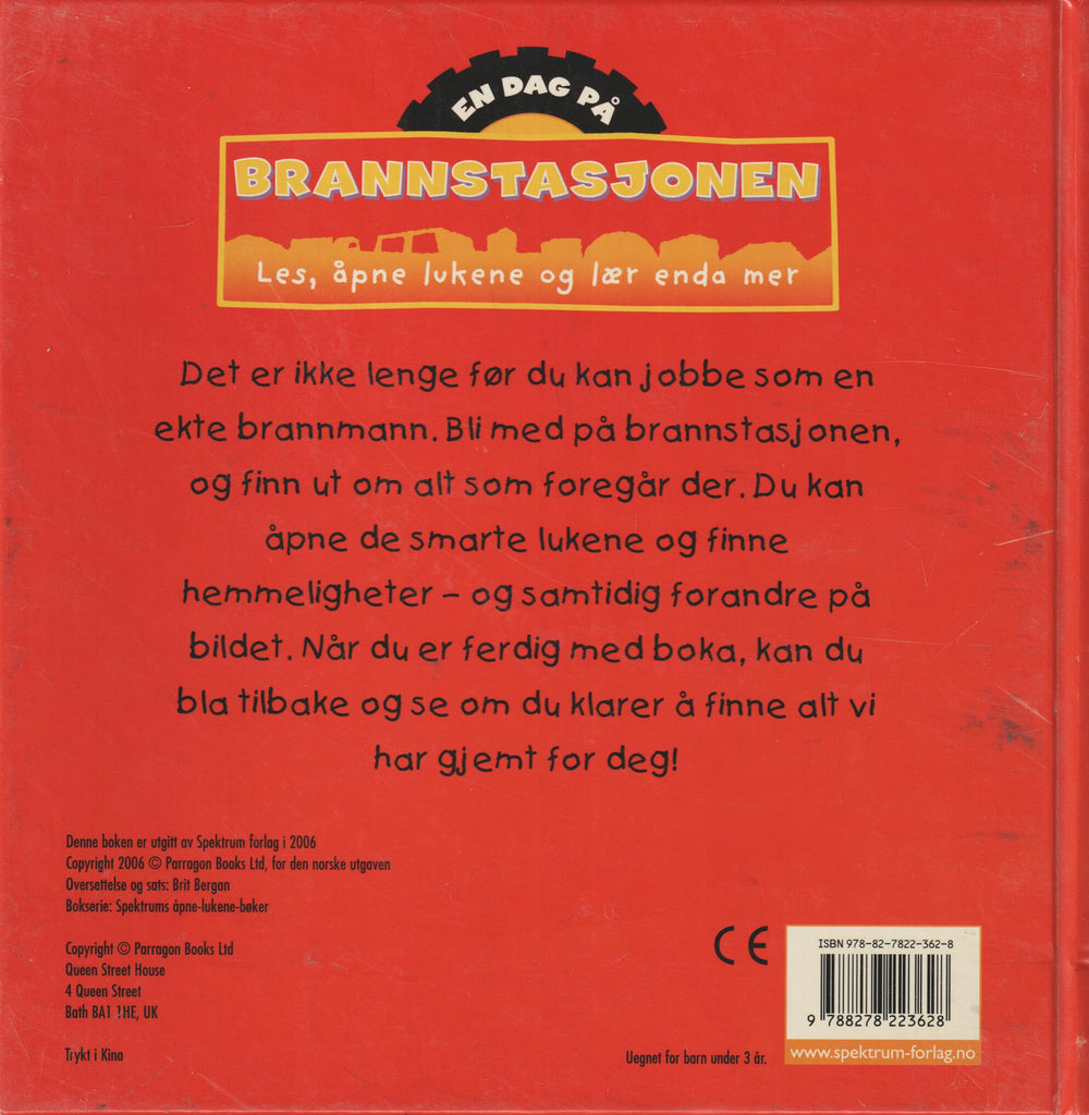 En dag på brannstasjonen. Bok.