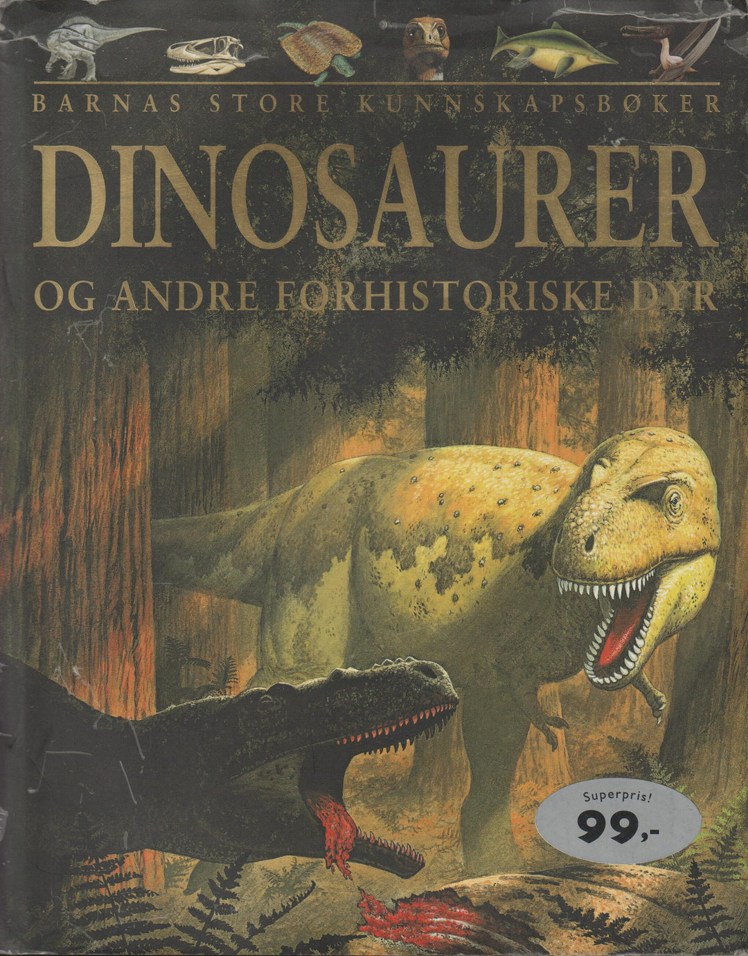 Dinosaurer og andre forhistoriske dyr. Bok.