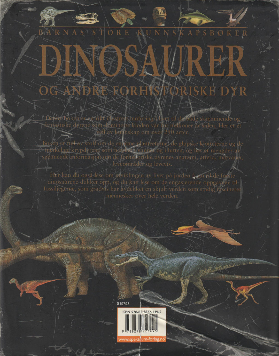 Dinosaurer og andre forhistoriske dyr. Bok.