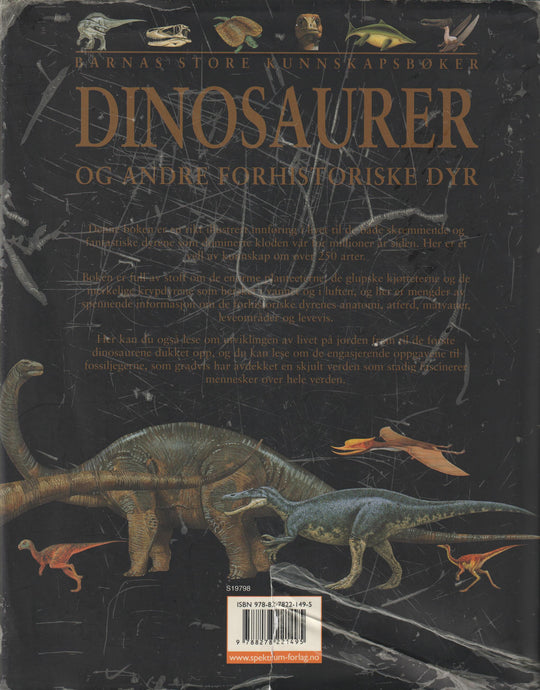 Dinosaurer og andre forhistoriske dyr. Bok.