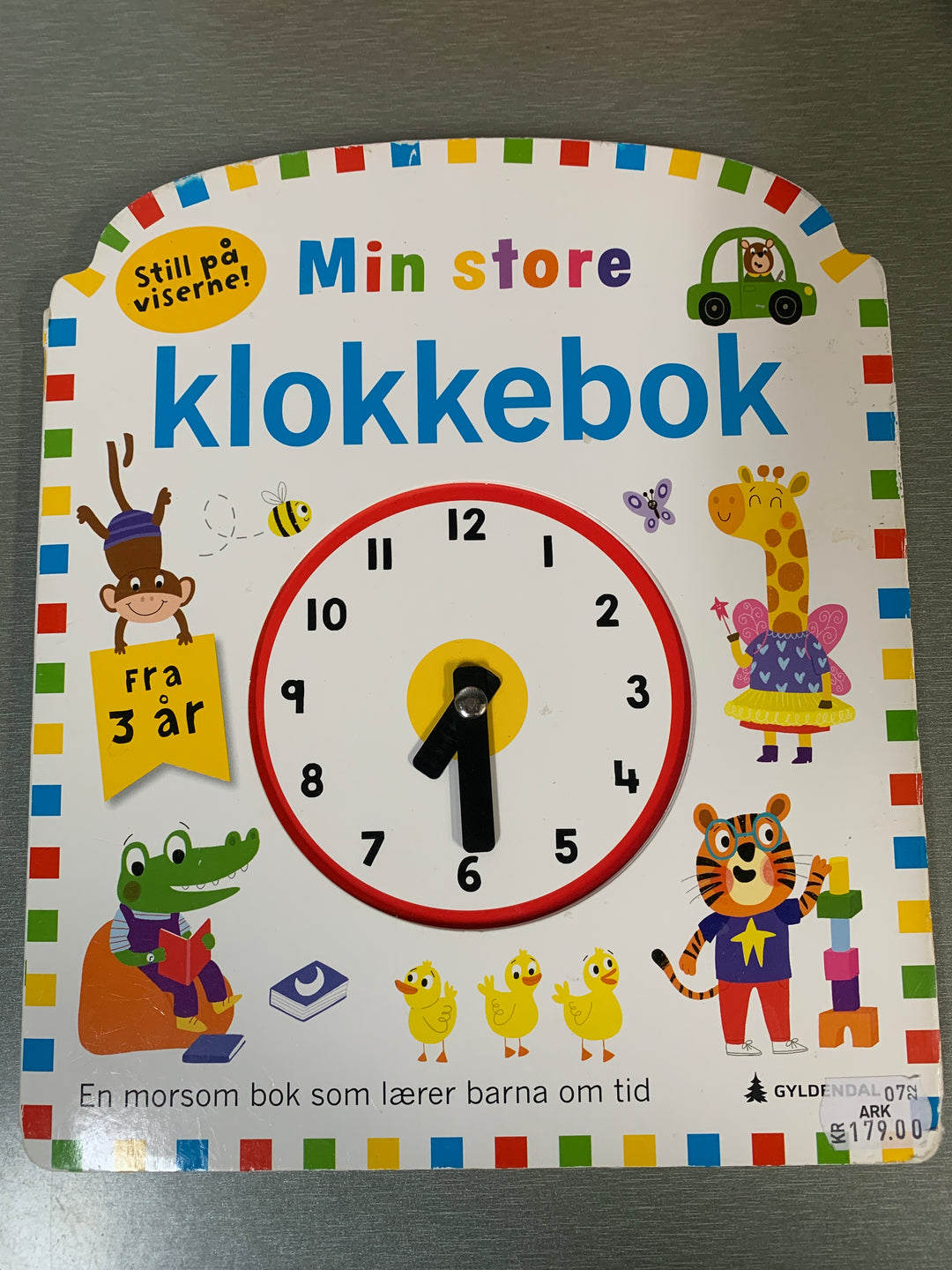 Gyldendal. Min store klokkebok. Bok.