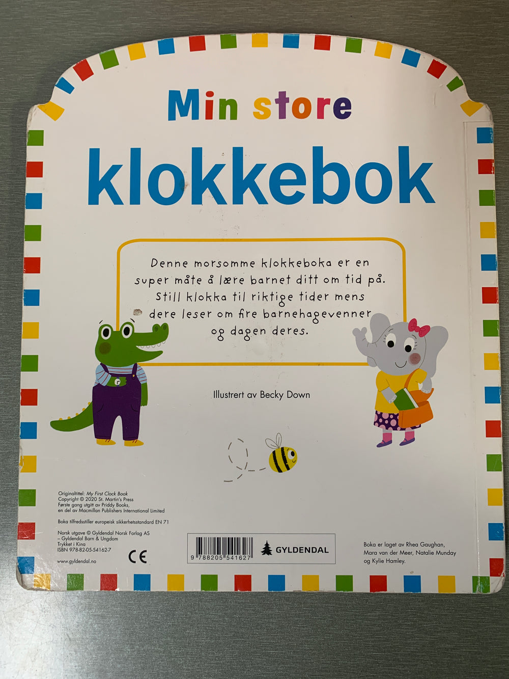 Gyldendal. Min store klokkebok. Bok.