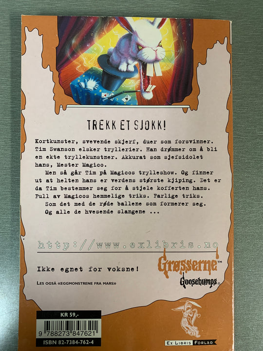 R.L. Stine. Gåsehud: Farlig trylleri. Bok.
