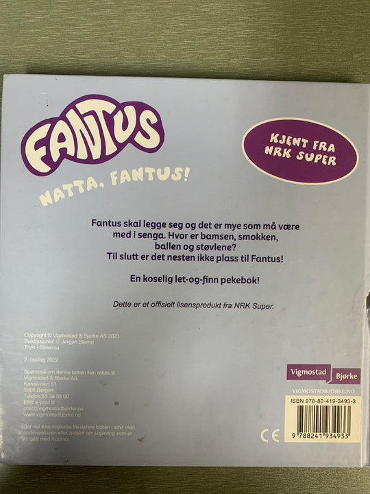 NRK Super. Fantus: Natta, Fantus! Bok.