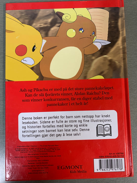 Pokémon. Det store pannekakeløpet. Bok.