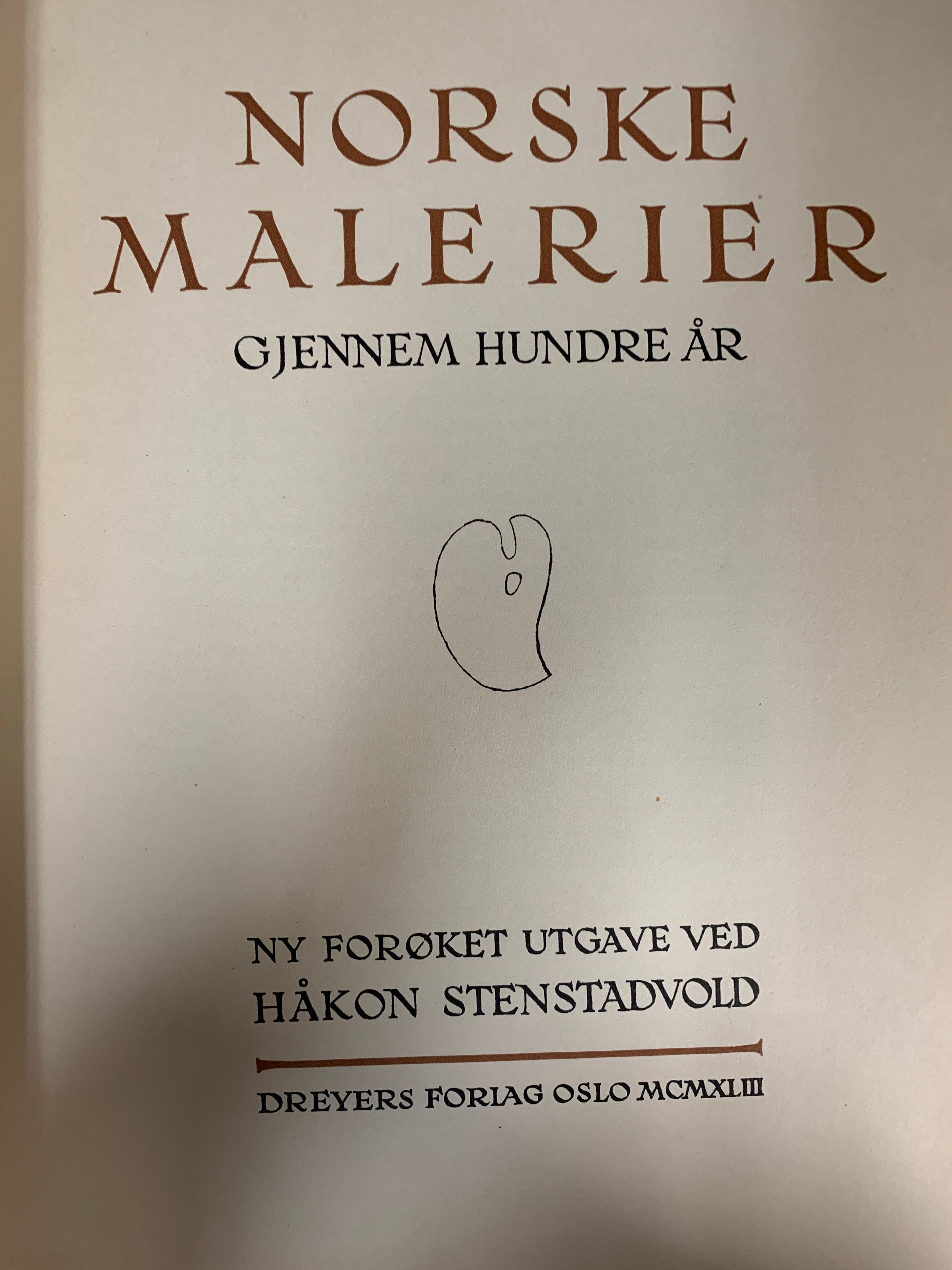 Håkon Stenstadvold, Norske malerier gjennem hundre år. Bok.