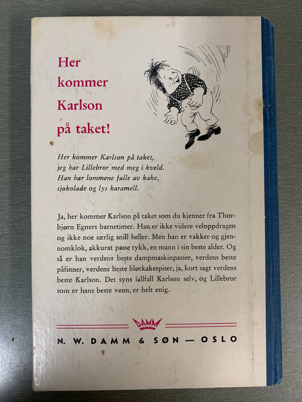 Astrid Lindgren. Lillebror og Karlson på taket. Bok.