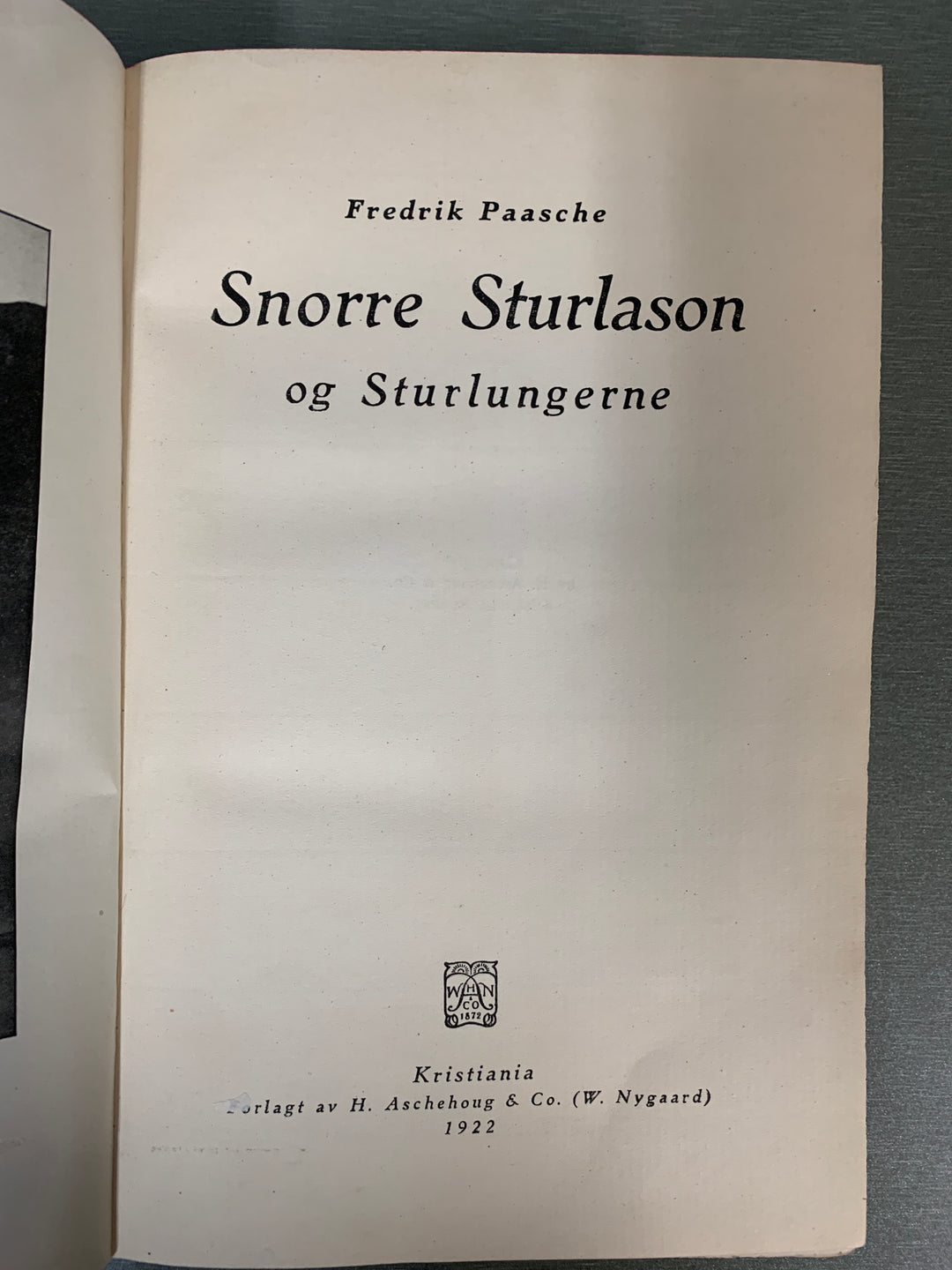 Fredrik Paasche. Snorre Sturlason og Sturlungerne. Bok.