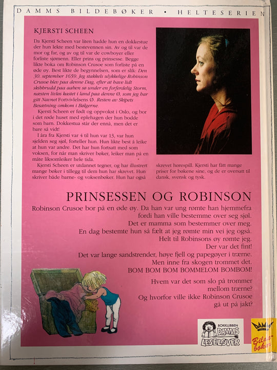 Kjersti Scheen. Prinsessen og Robinson. Bok.