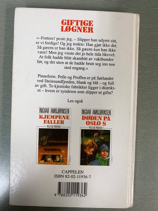 Ingvar Ambjørnsen. Giftige løgner. Bok.