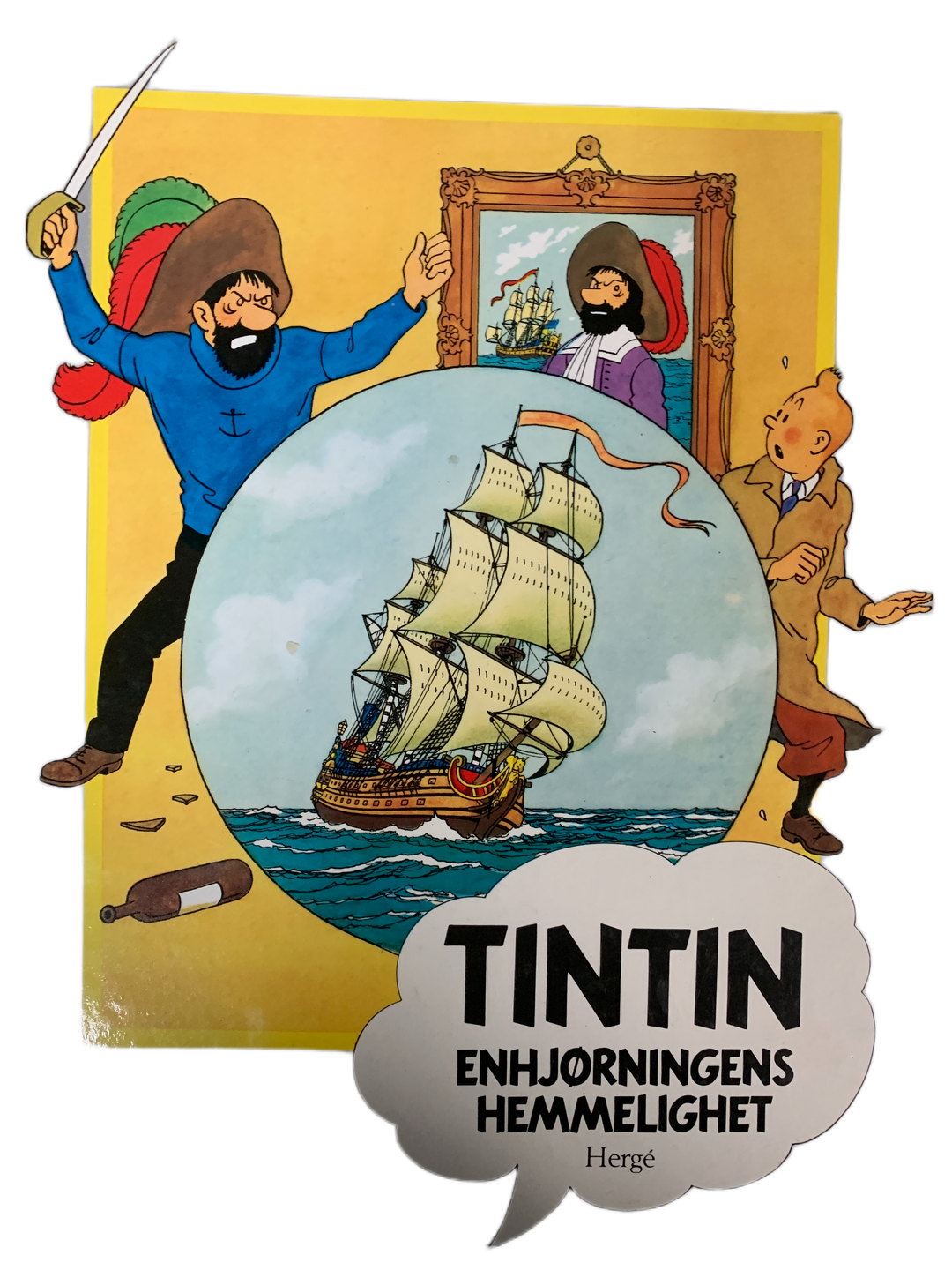Hergé, 1982. Tintin: Enhjørningens hemmelighet. Bok.