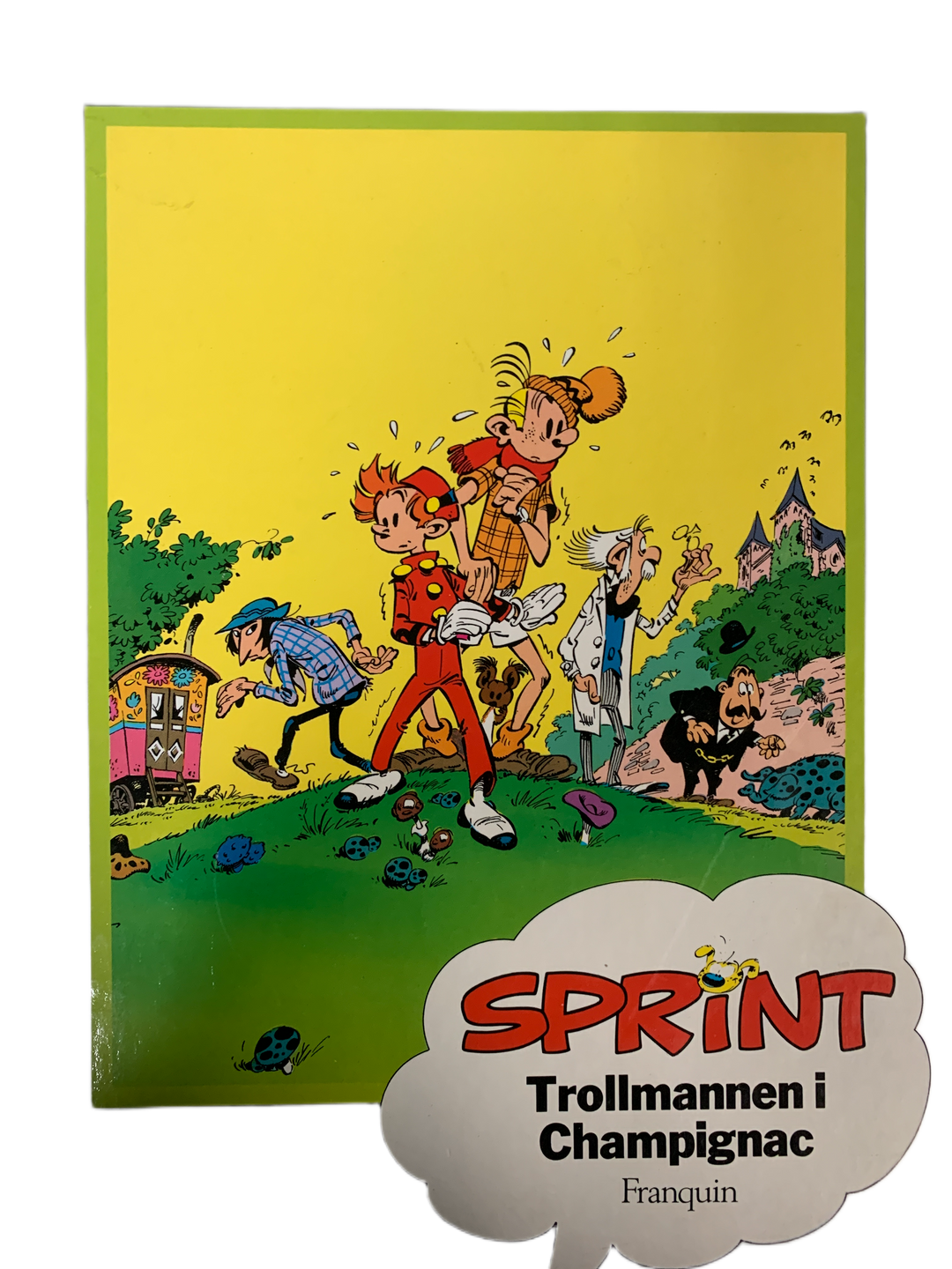 Franquin, 1989. Sprint: Trollmannen i Champignac. Bok.