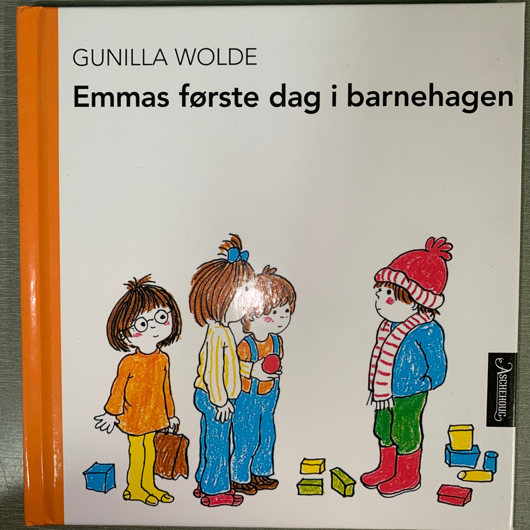 Gunilla Wolde. 1976. Emmas første dag i barnehagen. Bok.