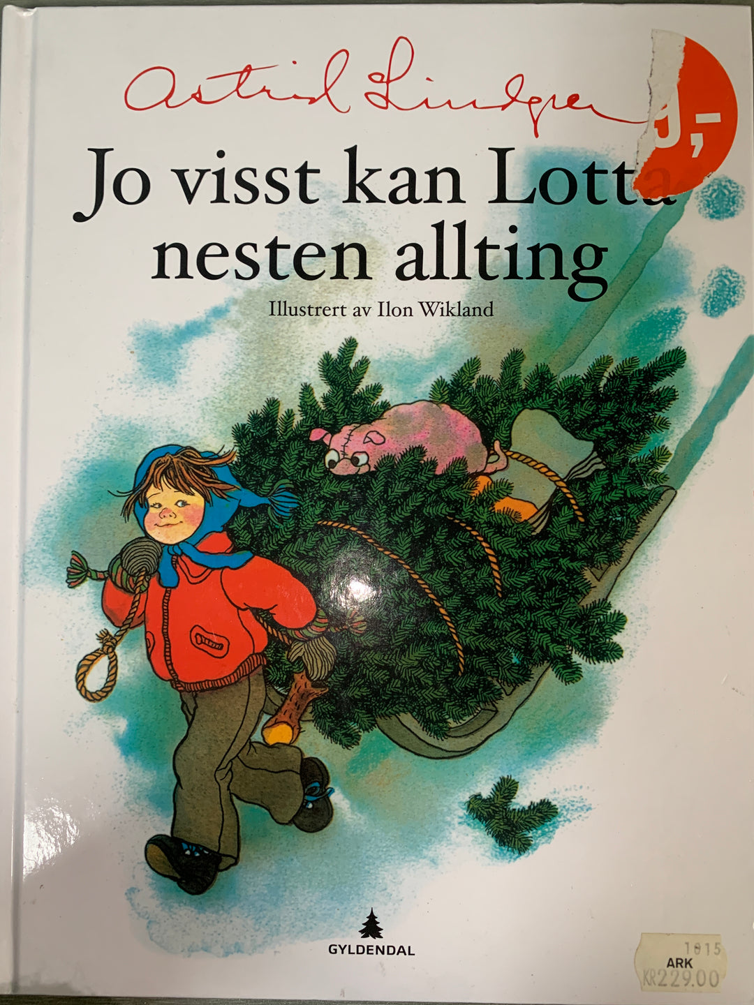 Astrid Lindgren. 1977. Jo visst kan Lotta nesten allting. Bok.