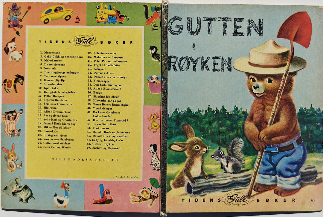 Walt Disney (Tidens Gull Bøker nr. 48). 1961. Gutten i røyken. Bok.