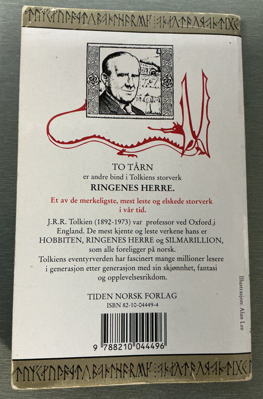 J.R.R. Tolkien. Ringenes Herre: To tårn. Bok.