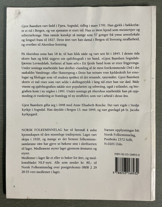 Jostein Mykletun og Håkon Aasnes. 1991. Gjest Baardsen. Bok.