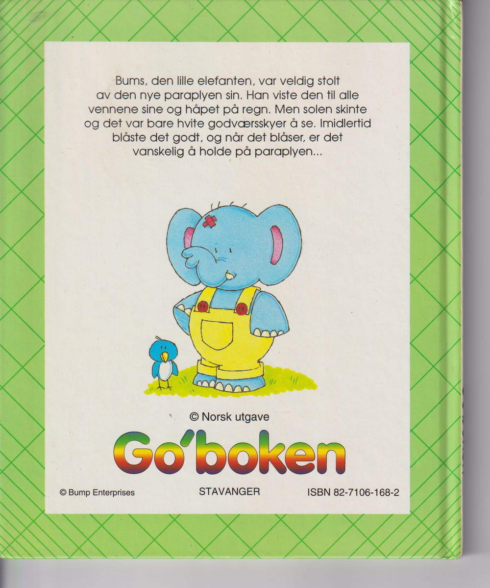 Christopher James. Bums og paraplyen. Bok.