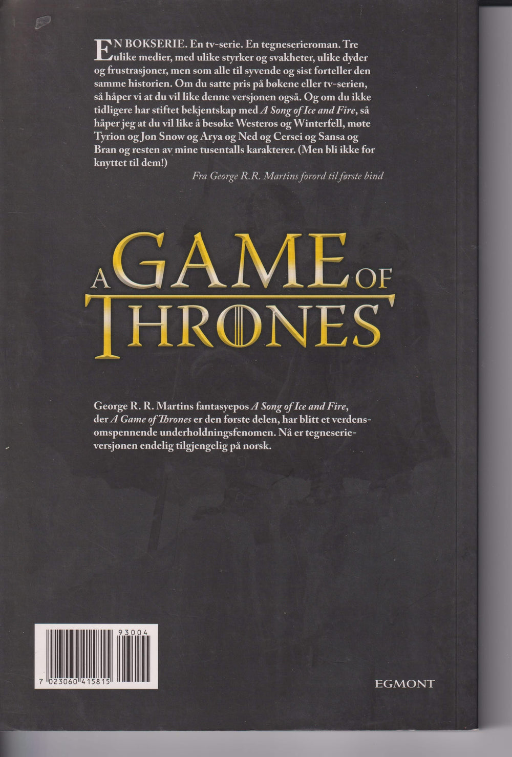 George R.R. Martin. A Game of Thrones – Andre bind. Bok.