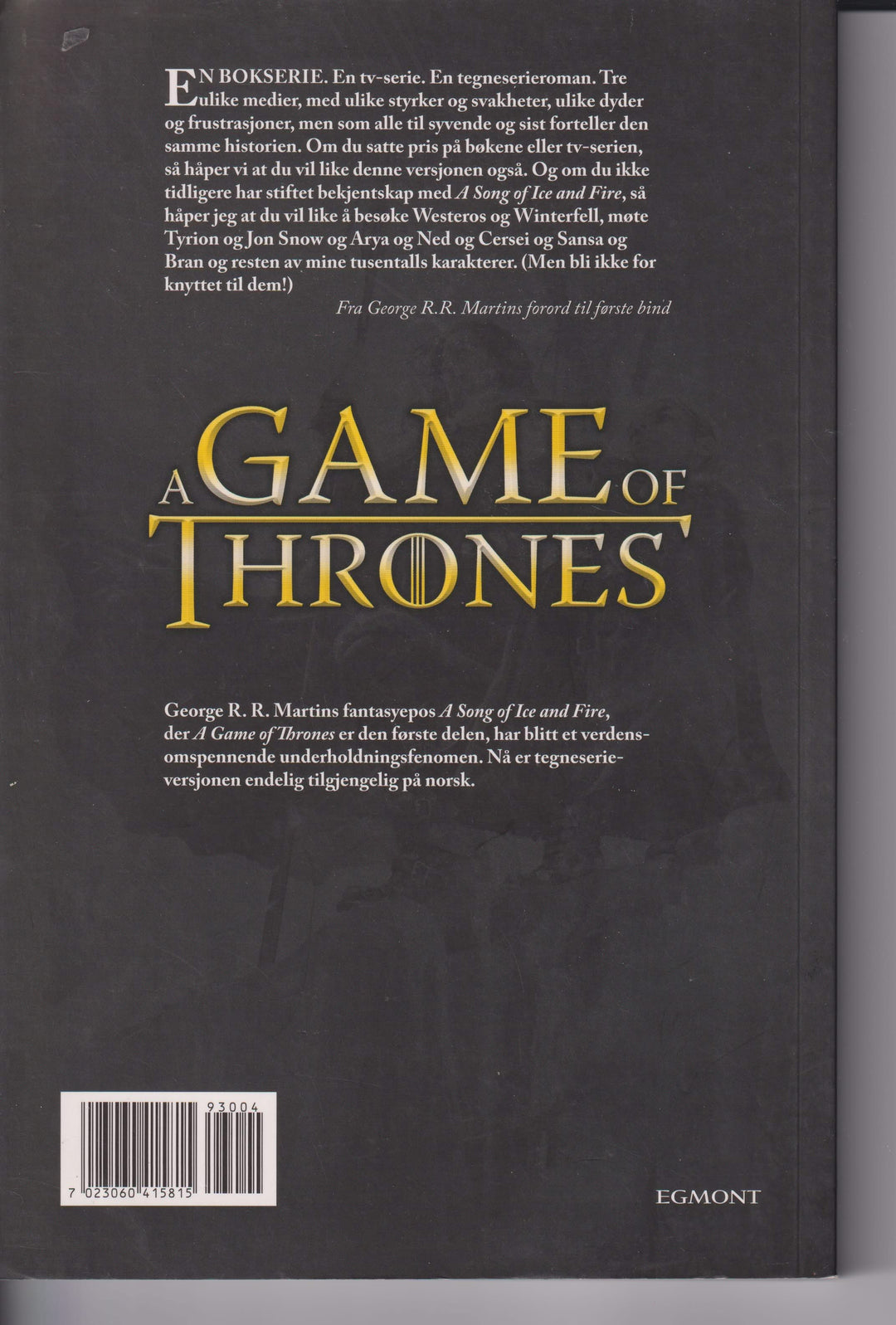 George R.R. Martin. A Game of Thrones – Andre bind. Bok.
