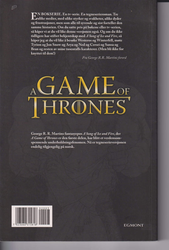 George R.R. Martin. A Game of Thrones – Første bind. Bok.