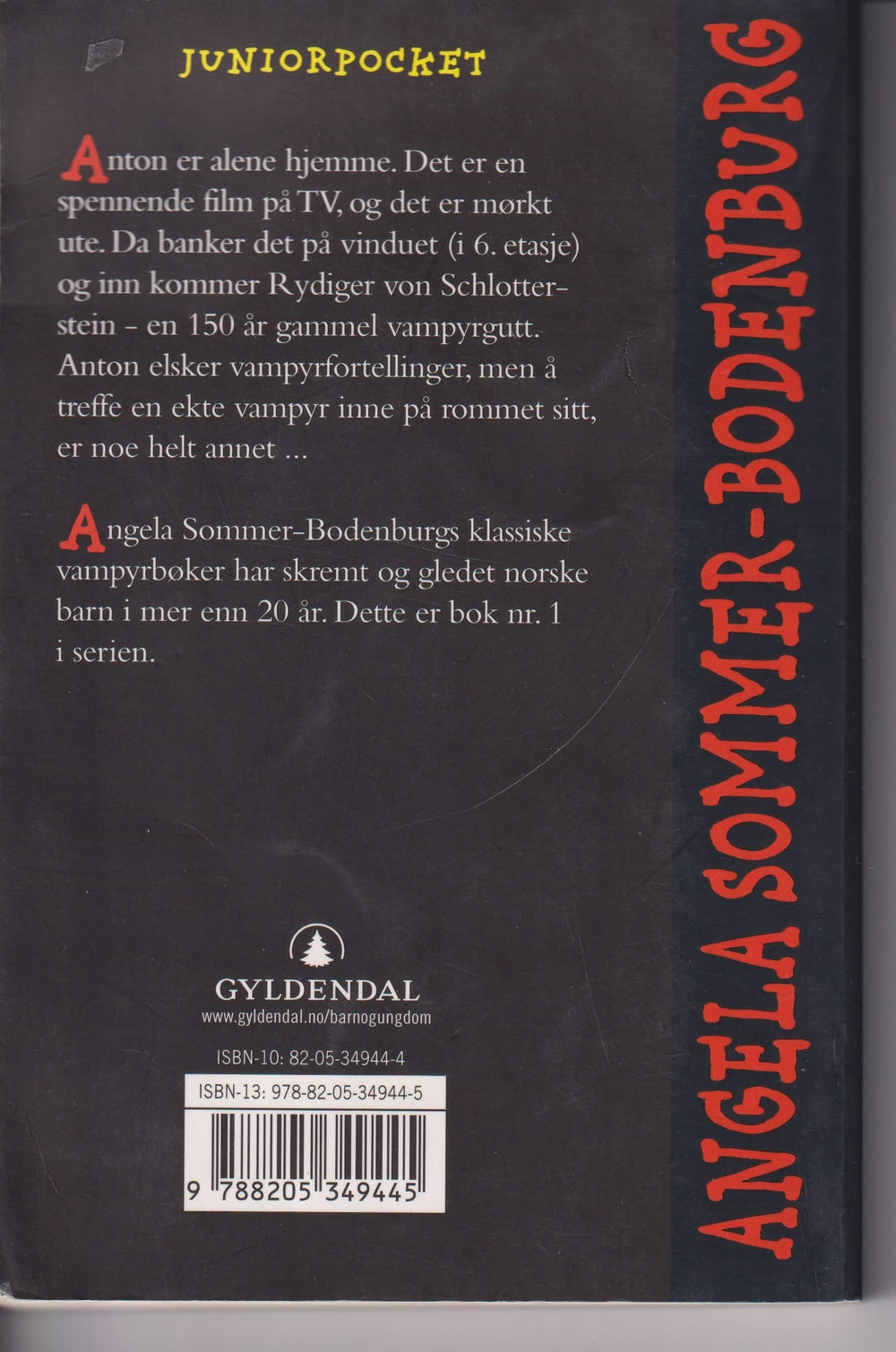 Angela Sommer-Bodenburg. Den vesle vampyren. Bok.