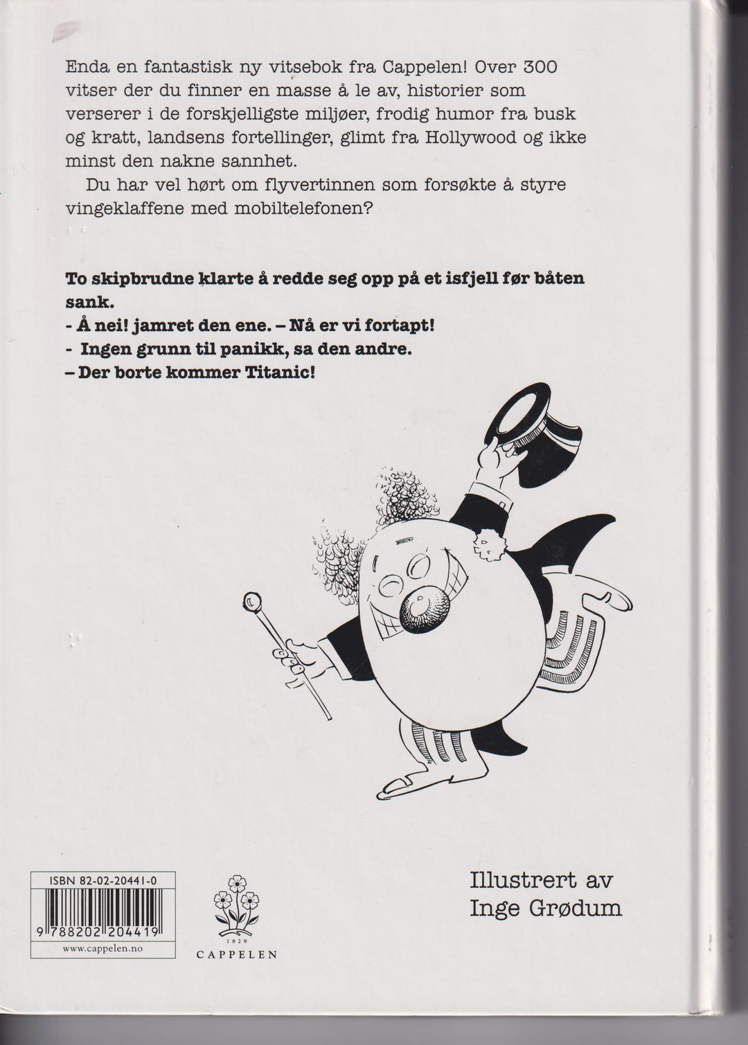 Cappelens store vitsebok 2001. Bok.