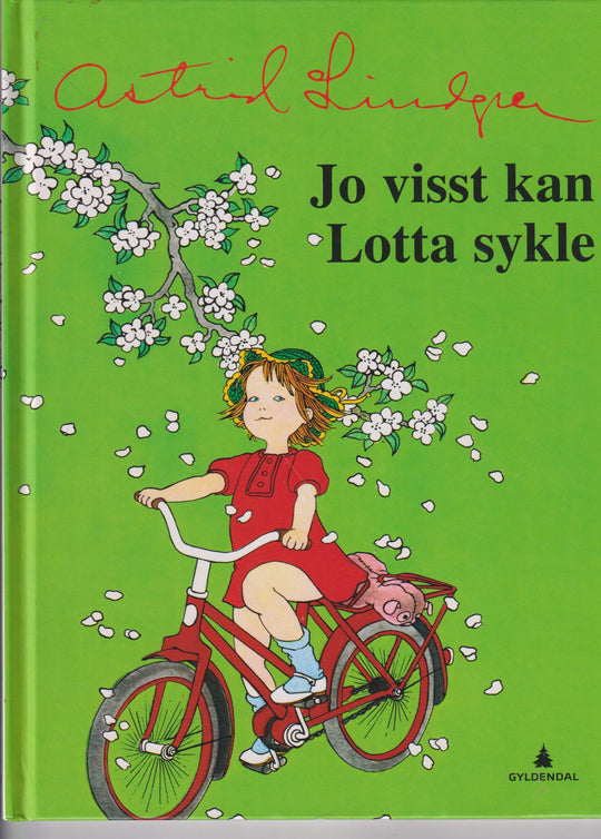 Astrid Lindgren. Jo visst kan Lotta sykle. Bok.