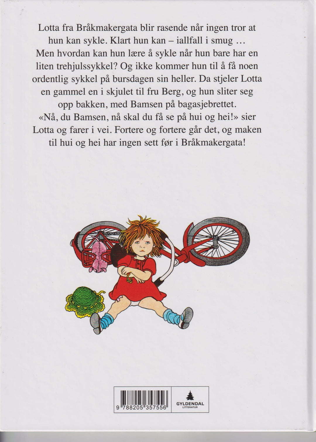 Astrid Lindgren. Jo visst kan Lotta sykle. Bok.