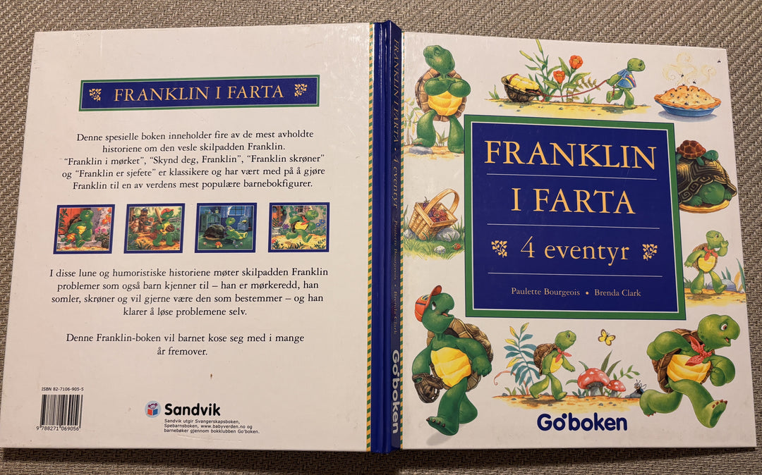 Paulette Bourgeois og Brenda Clark. Franklin i farta – 4 eventyr. Bok.