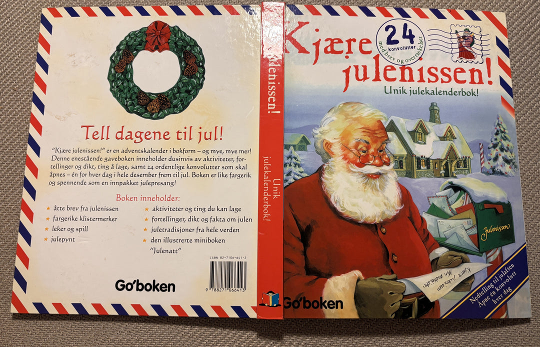 Kjære julenissen! – Unik julekalenderbok. Bok.