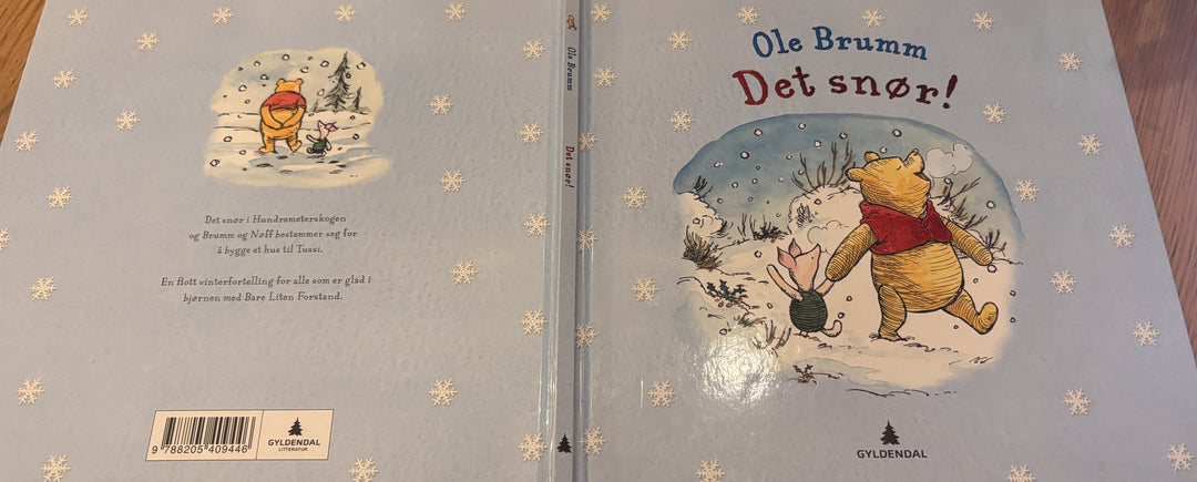 A. A. Milne. Ole Brumm – Det snør! Bok.