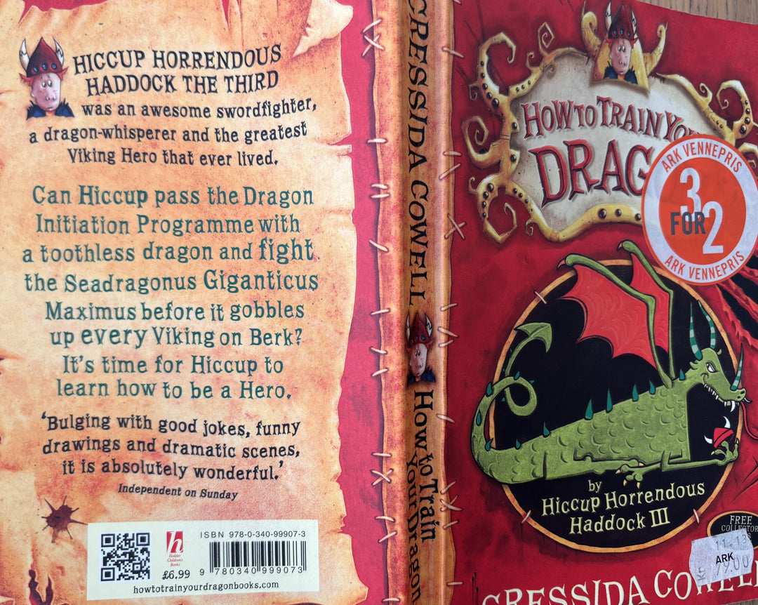 Cressida Cowell. How to Train Your Dragon. Bok.