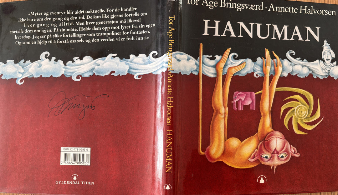 Tor Åge Bringsværd og Annette Halvorsen. Hanuman. Bok.
