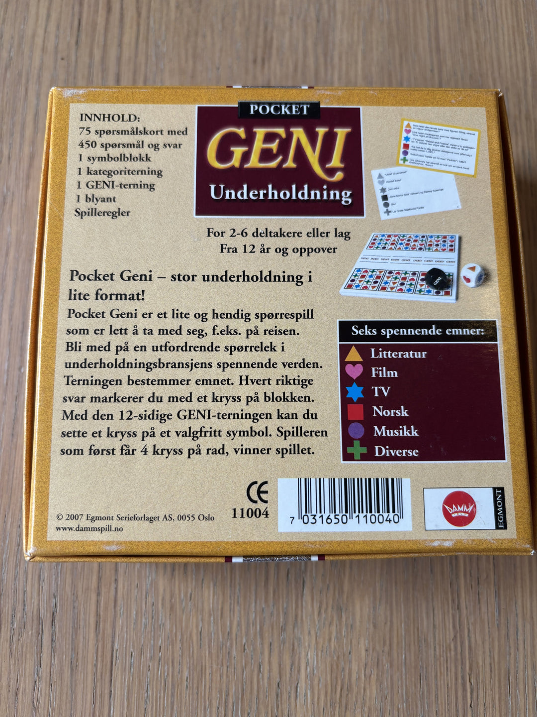 Pocket Geni: Underholdning