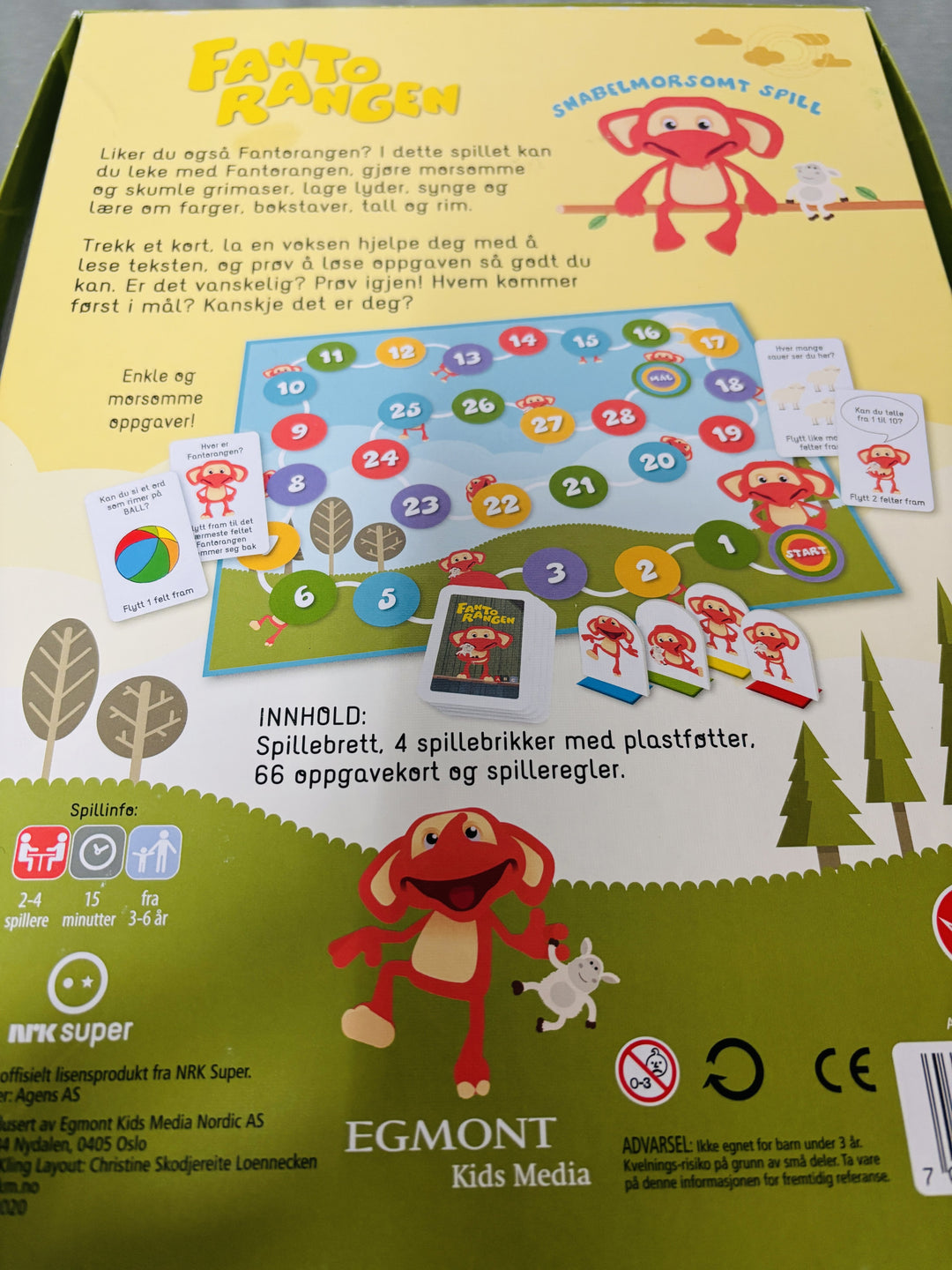 Fantorangen: Snabelmorsomt spill. Brettspill.