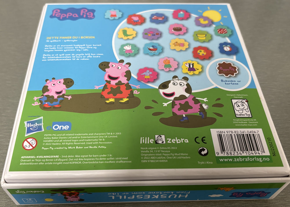 Peppa Gris Huskespill. Brettspill.