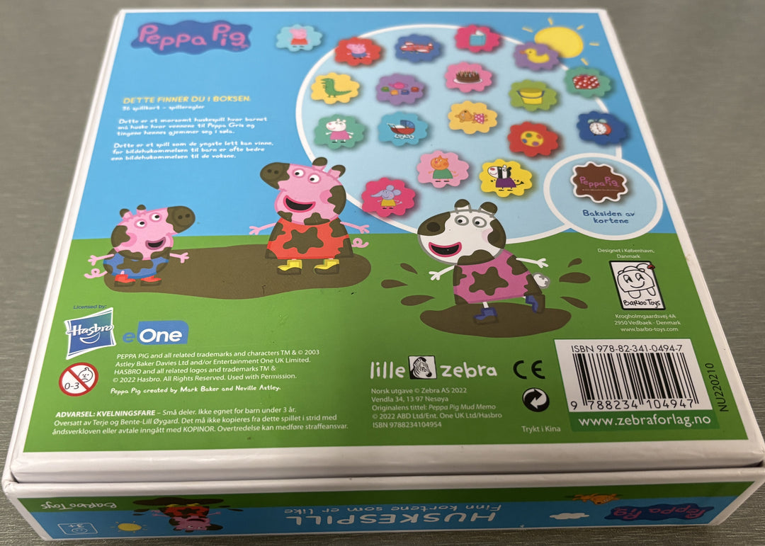 Peppa Gris Huskespill. Brettspill.