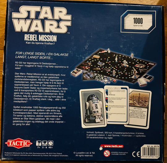 Star Wars Rebel Mission. Brettspill.