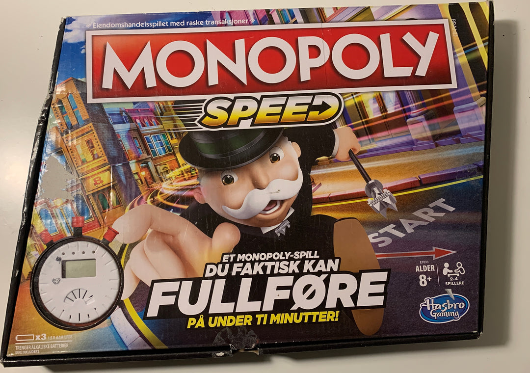 Monopoly Speed. Brettspill.
