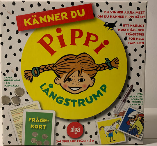 Känner du Pippi Långstrump. Brettspill.