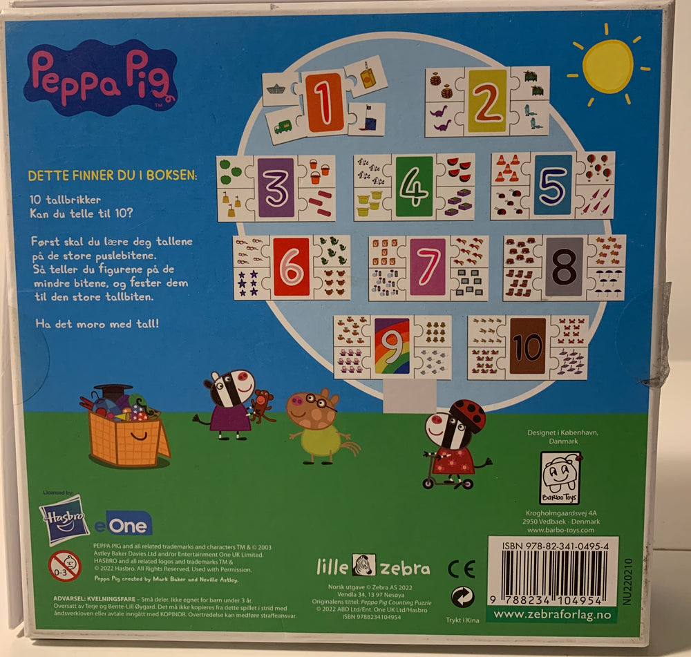 Peppa Pig Tallpuslespill. Puslespill.