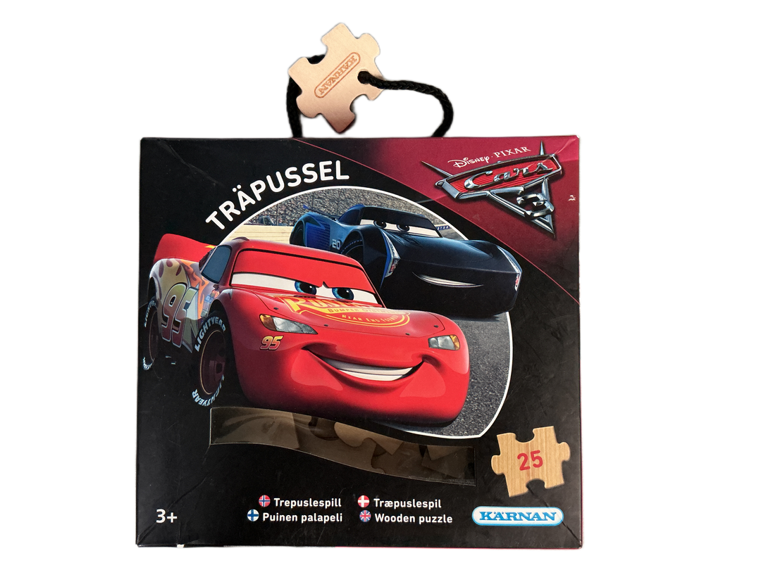 Disney Pixar Cars 3 Träpussel 25 brikker. Puslespill.