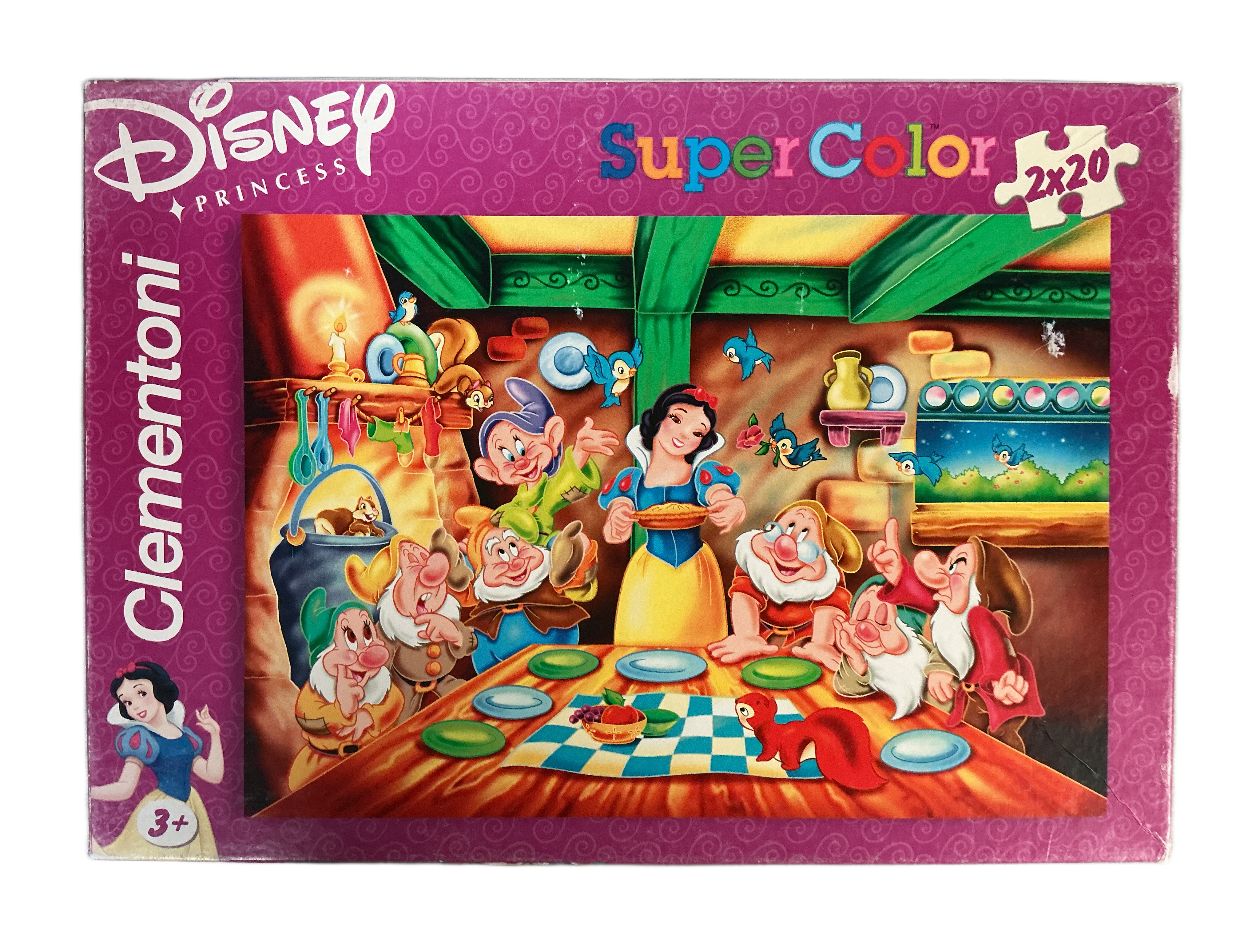 Disney Princess Super Color 2x20 brikker. Puslespill.
