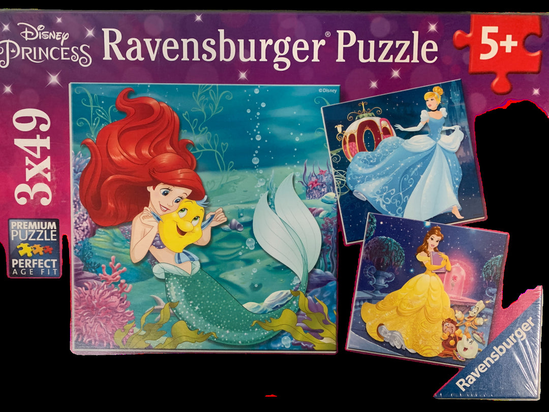 Disney Princess 3x49 brikker. Puslespill. Ny i plast!