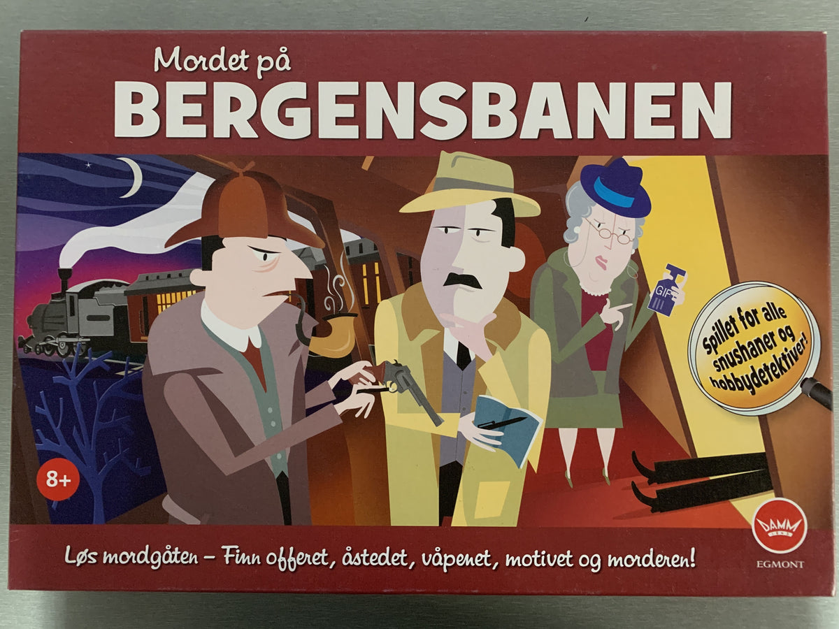 Mordet på Bergensbanen. Brettspill.